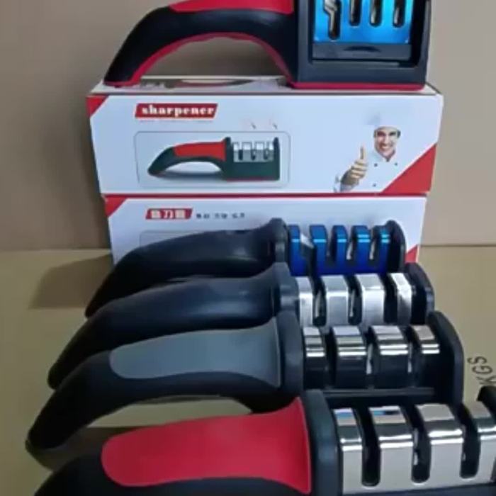 Knife Sharpener 4 Stages Professional Kitchen Sharpening Stone Grinder Knives Whetstone Tungsten Diamond Ceramic Sharpener Tool