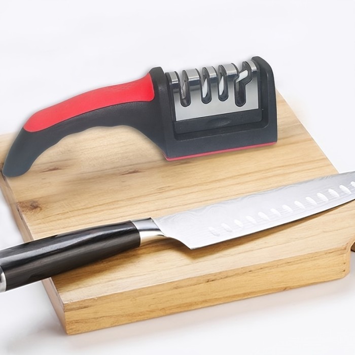 Knife Sharpener 4 Stages Professional Kitchen Sharpening Stone Grinder Knives Whetstone Tungsten Diamond Ceramic Sharpener Tool