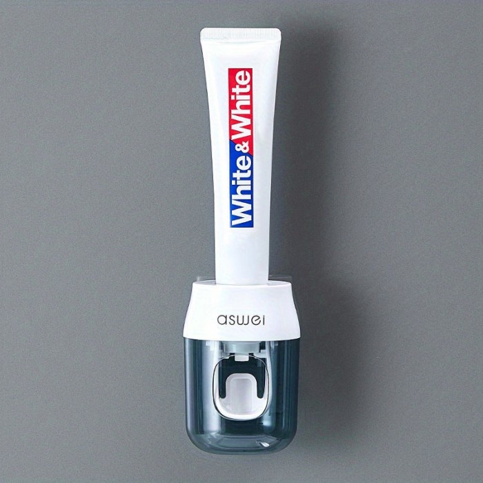 Upgrade Your Bathroom with This Automatic Hands-Free Toothpaste Dispenser & Wall Mounted Holder!