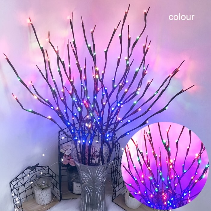 1pc Simulated Branch LED Color Light DIY For Wedding Scene Outdoor Room Bedroom Layout Night Light Restaurant Decoration Various Occasions,Outdoor Christmas Light, Christmas Gift, Christmas & Halloween Decorations