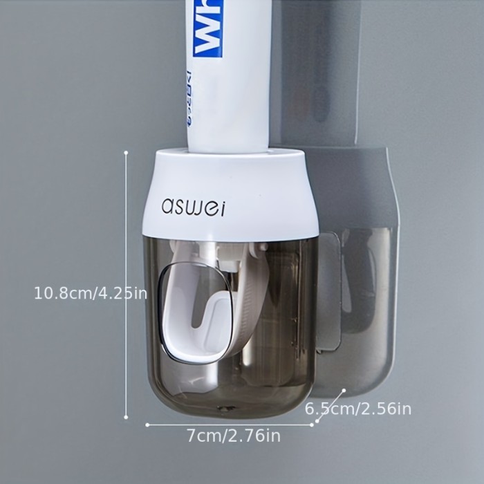 Upgrade Your Bathroom with This Automatic Hands-Free Toothpaste Dispenser & Wall Mounted Holder!