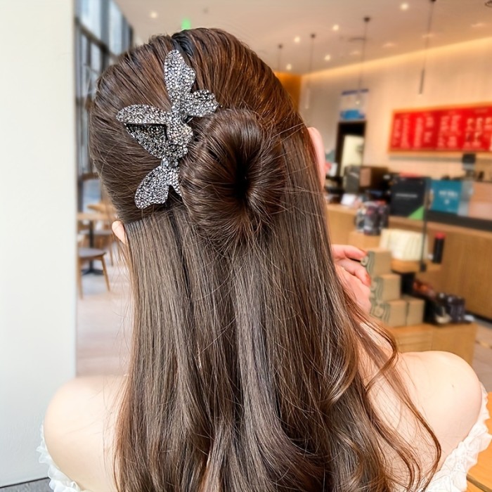 Trendy Elegant Butterfly Plate Hair Artifact Classy Decorative Twist Clip Hair Accessory Headwear For Women Girls