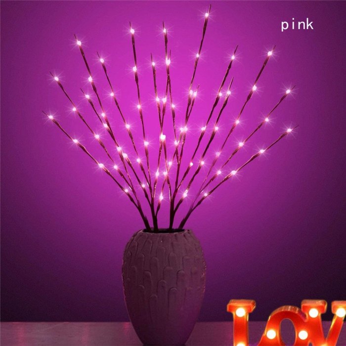 1pc Simulated Branch LED Color Light DIY For Wedding Scene Outdoor Room Bedroom Layout Night Light Restaurant Decoration Various Occasions,Outdoor Christmas Light, Christmas Gift, Christmas & Halloween Decorations