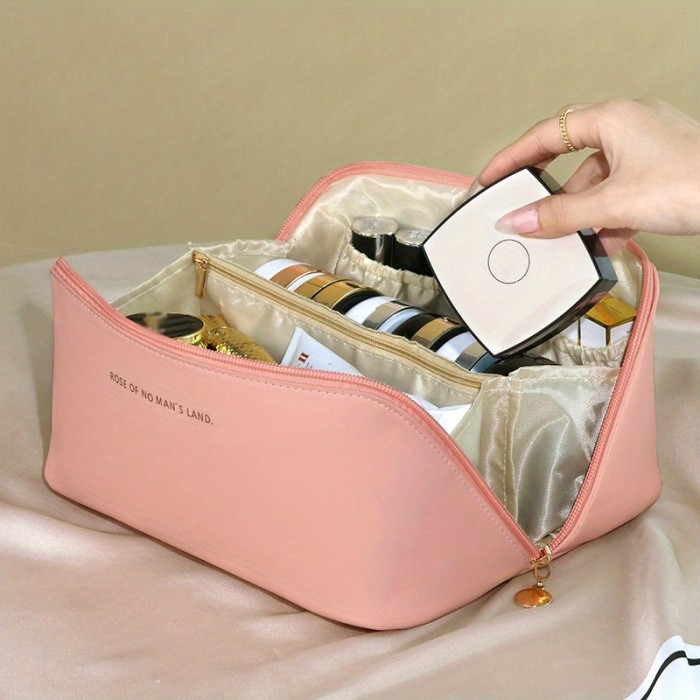 Minimalist Makeup Zipper Pouch, Lightweight Storage Bag, Travel Toiletry Wash Bag