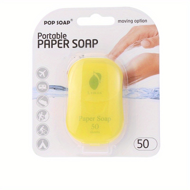 50Pcs\u002Fbox Disposable Soap Paper, Scented Paper Soap Sheets For Travel