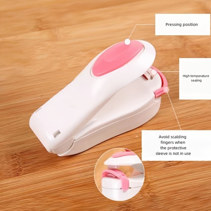 1pc Portable Handheld Heat Sealing Machine for Food, Snacks, and Plastic Bags - Easy to Use and Convenient for Home and Travel