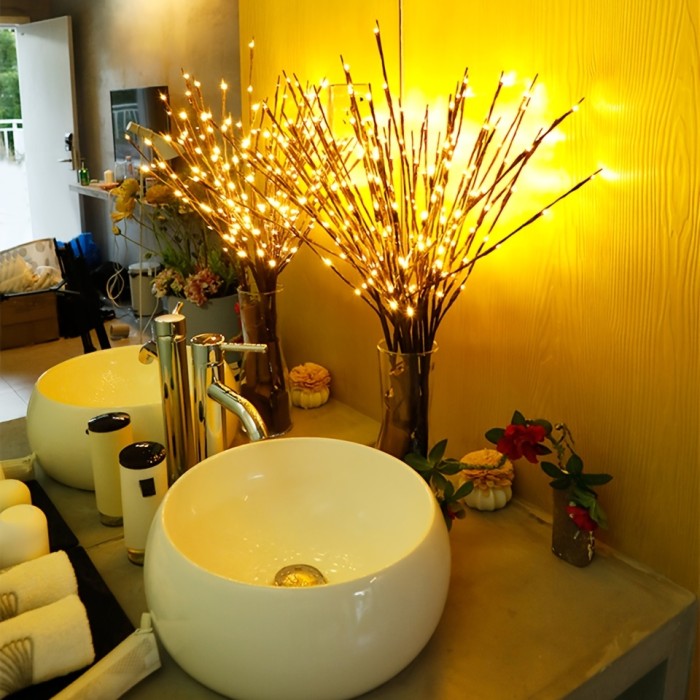 1pc Simulated Branch LED Color Light DIY For Wedding Scene Outdoor Room Bedroom Layout NOight Light Restaurant Decoration