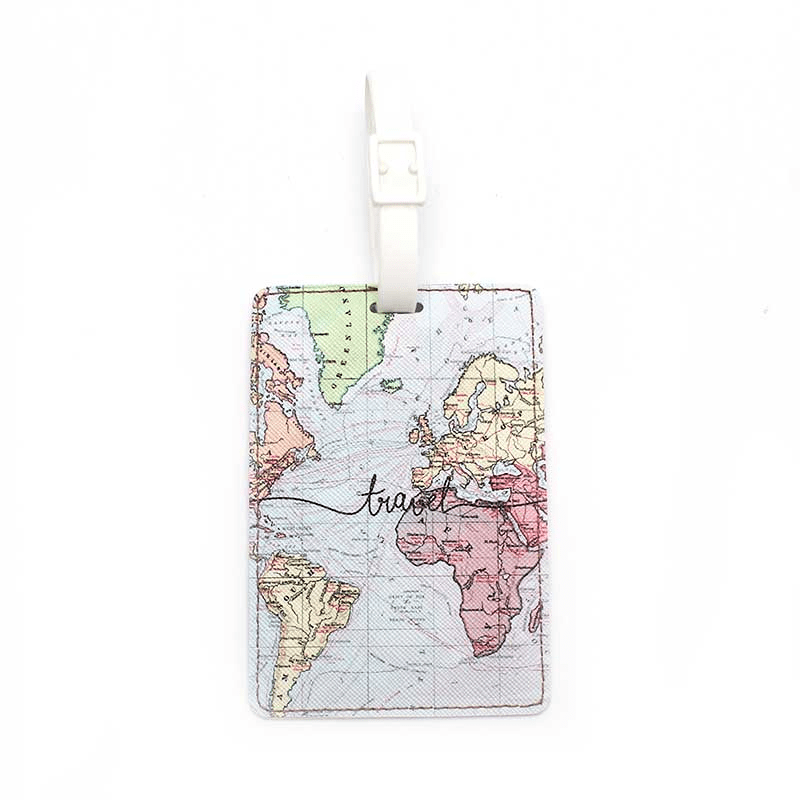 1pc Creative World Map Pattern Luggage Tag, High Quality Travel Accessories