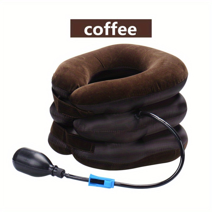 1pc Neck Stretcher Traction Device Inflatable Massage Pillow Travel Neck Pillow Neck Relaxation Pillow