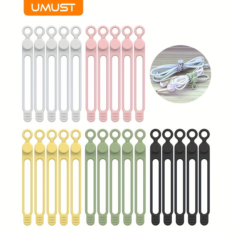 Silicone Cable Ties,Silicone Cable Straps,Reusable Cable Organizer