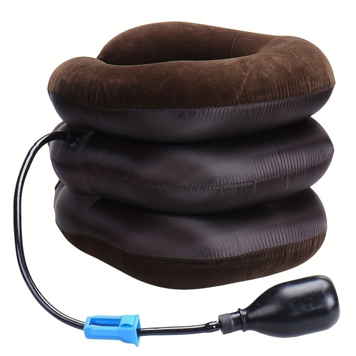 1pc Neck Stretcher Traction Device Inflatable Massage Pillow Travel Neck Pillow Neck Relaxation Pillow