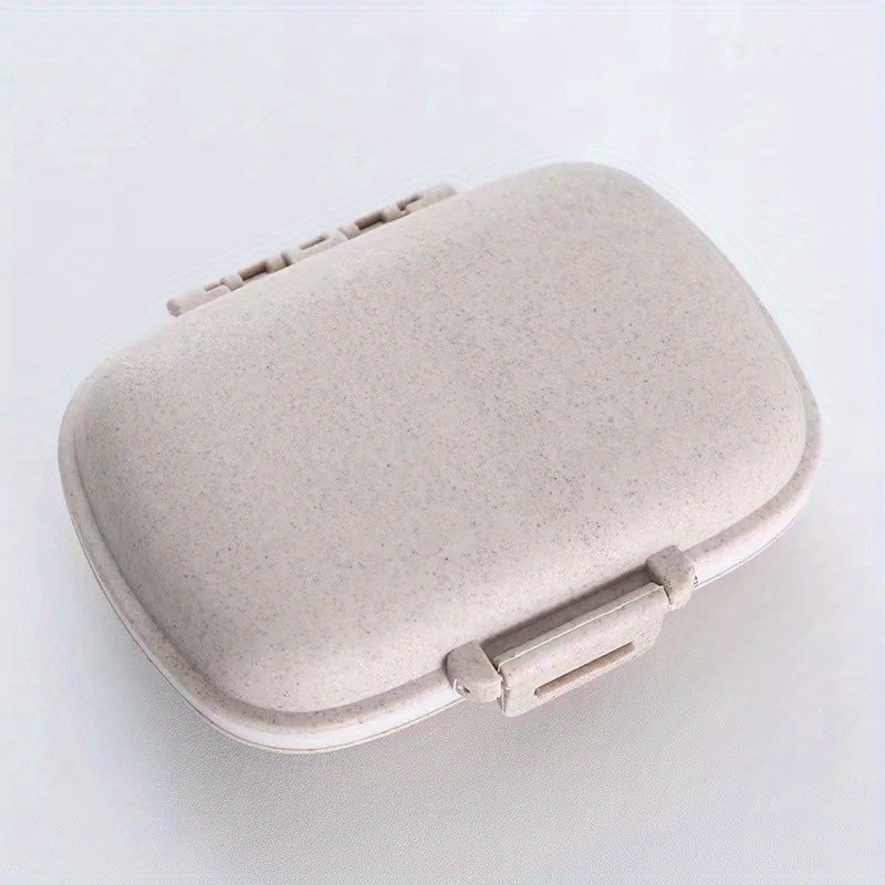 1pc Outdoor Travel Pill Storage Box, Portable 8 Compartments Small Pill Box For Pocket Purse, Medicine Vitamin Container