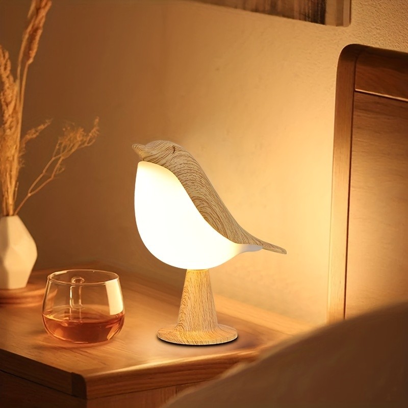 1pc Magpie Night Light, Cute Little Bird Night Light With Touch Control, Modern Dimmable Rechargeable Aromatherapy Table Lamp For Bedroom Nursery Office Car Home Decor
