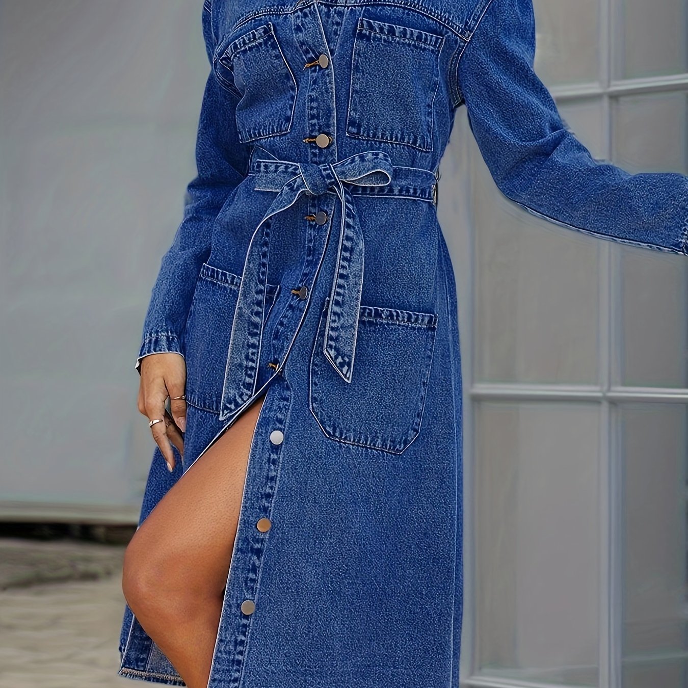 Veste En Denim Bleu Clair Dress Barn - Taille L Avec Détails Dentelle - Occasion Très Bon état