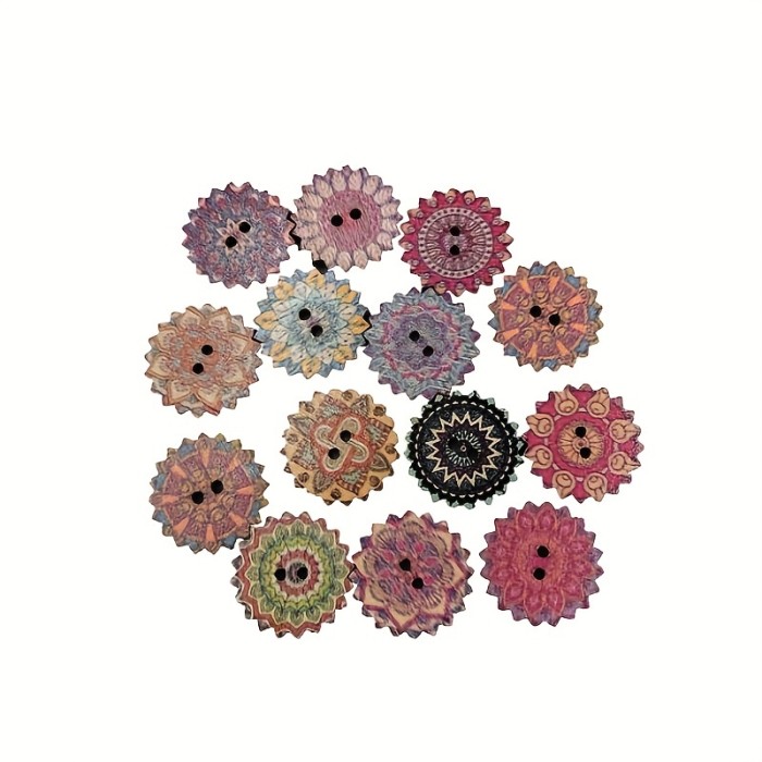 100pc\u002FPack Boho Vintage Button For Clothing Sweaters Suit Decorative Sewing DIY Accessories Mixed Color