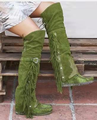 Fashion Bohemia Knee-length Women Boots Ethnic Personality High Boots