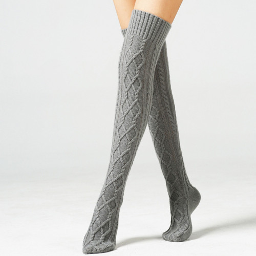 Winter Women Knee SocksThigh High Stockings Warm Sexy House Floor Long Stocking Knitting Wool Over Knee Stocking