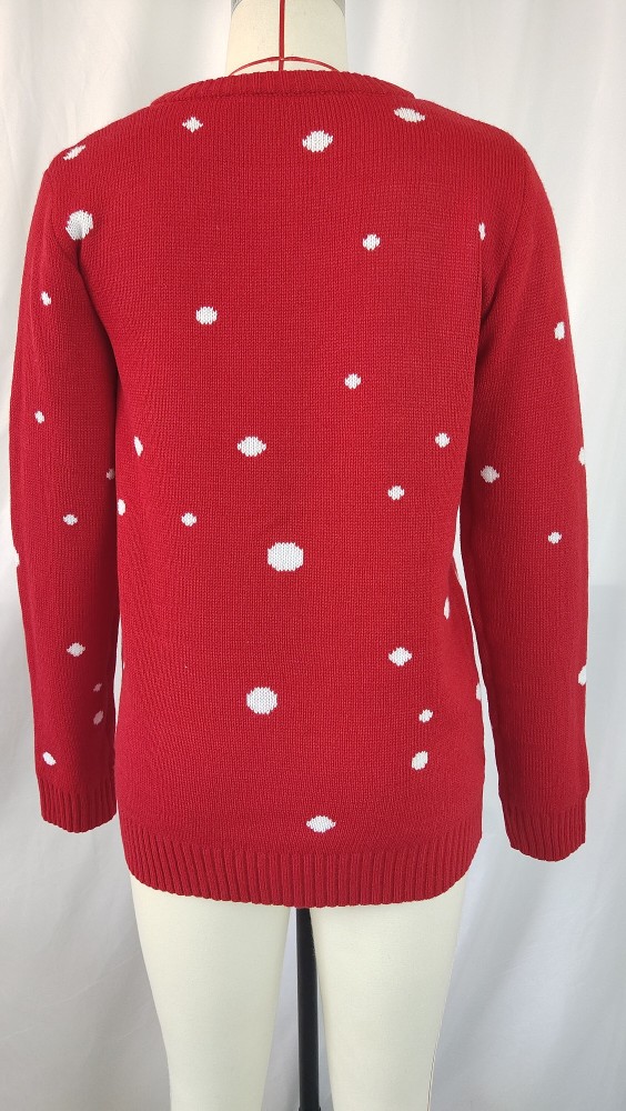 Women's Christmas O-neck Loose Casual Top Pullover Sweaters