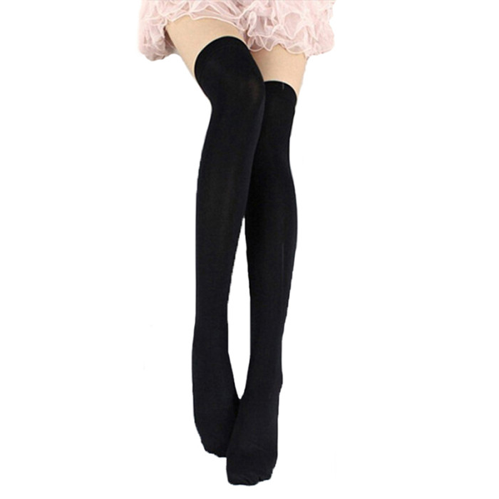 1Pair Women Sexy Warm Thigh High Stockings Over Knee Socks Velvet Calze Stretch Stocking Temptation Medias Overknee Long Socks