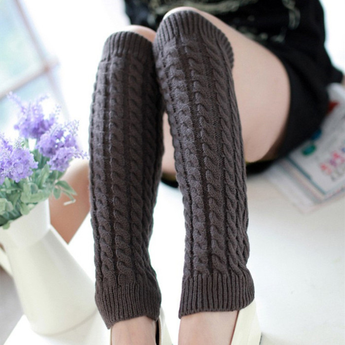 Thermal Knitted Leg Warmer, Cute Knee High Socks, Winter Preppy Style Thermal Baggy Leg Warmer