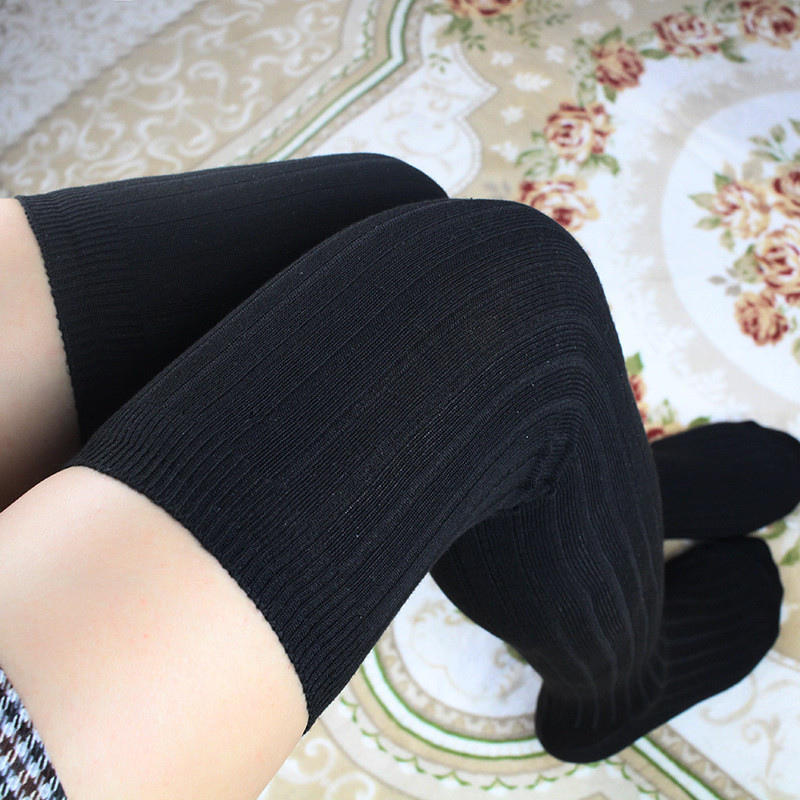 Cotton Blend Thigh High Socks, Knit Style Over The Knee Socks , Women's Stockings & Hosiery