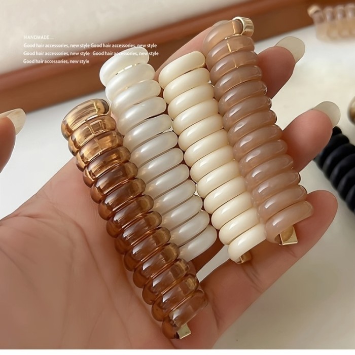 1pc Braiding Spiral Hair Rope Solid Color Coils Hair Rope Hair Styling Accessories For Women Girls