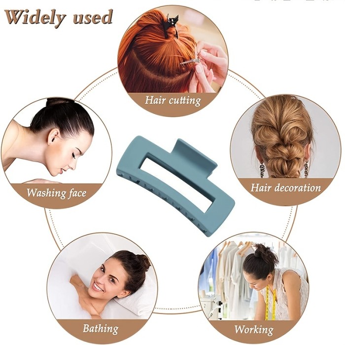 5pcs Hair Claw Clips For Women - Claw Hair Clips For Thick Hair Claw Clip For Women Hair Accessories Strong Hold Girls French Design Jaw Barrettes Gift For Long Curly Hair Clamps