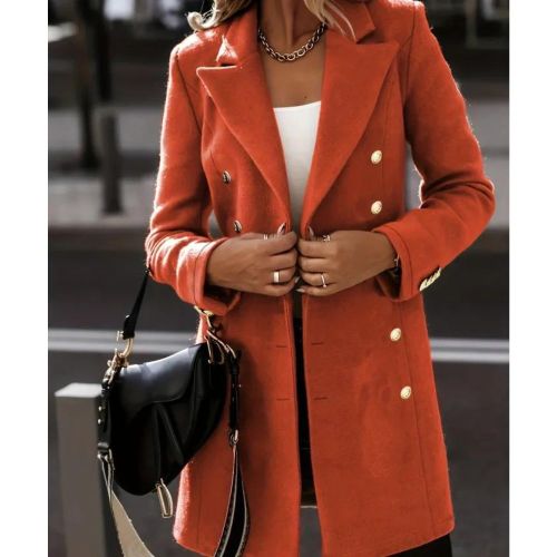 Women Business Casual Work Blazers Slim Fit Open Front Coat, Draped Button Double Breasted Cardigan Outerwear, Women's Clothing