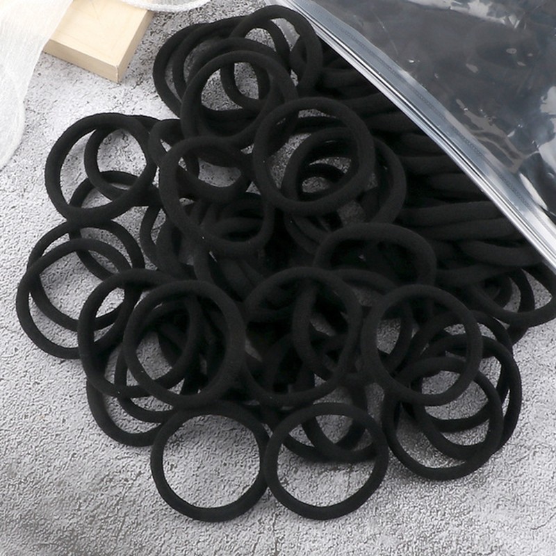 50pcs\u002FSet Women Girls Basic Hair Bands 1.57inch Simple Solid Colors Elastic Headband Hair Ropes Ties Hair Accessories Ponytail Holder