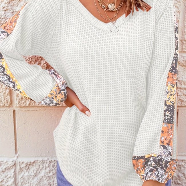 SAGE + FIG Full Size Color Block Bubble Sleeve Top Plus Size main image 0