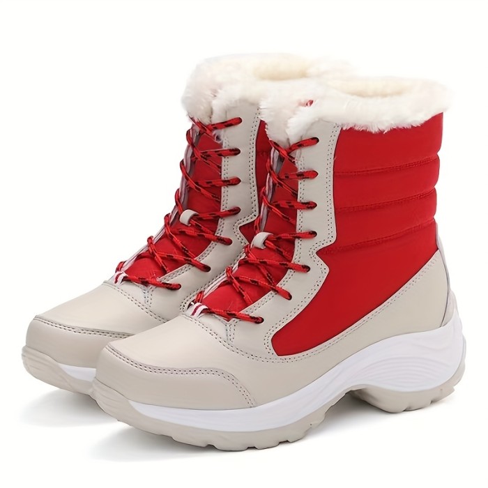 Women's Outdoor Warm & Comfy Short Boots, Winter Thermal Insulated Snow Shoes, Women's Footwear