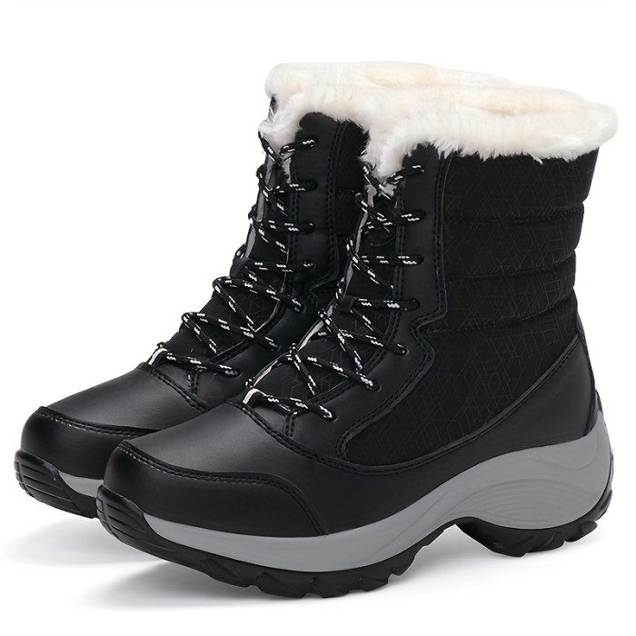 Women's Outdoor Warm & Comfy Short Boots, Winter Thermal Insulated Snow Shoes, Women's Footwear