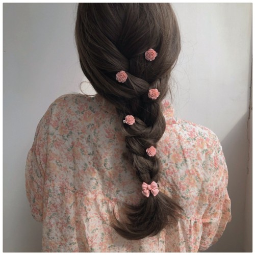 Cute Hair Clips For Girls Women, Hair Clip Elegant Sweet Mini Ideal Gift Anti-Slip Hair Accessories Alloy Rose Flower Decor Women Side Clip For Daily Life