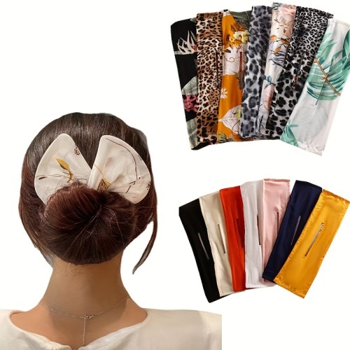 1\u002F2pcs Bowknot Design Hair Bun Maker Bohemia Style Hair Tie French Hair Curler Headband Hair Styling Accessory