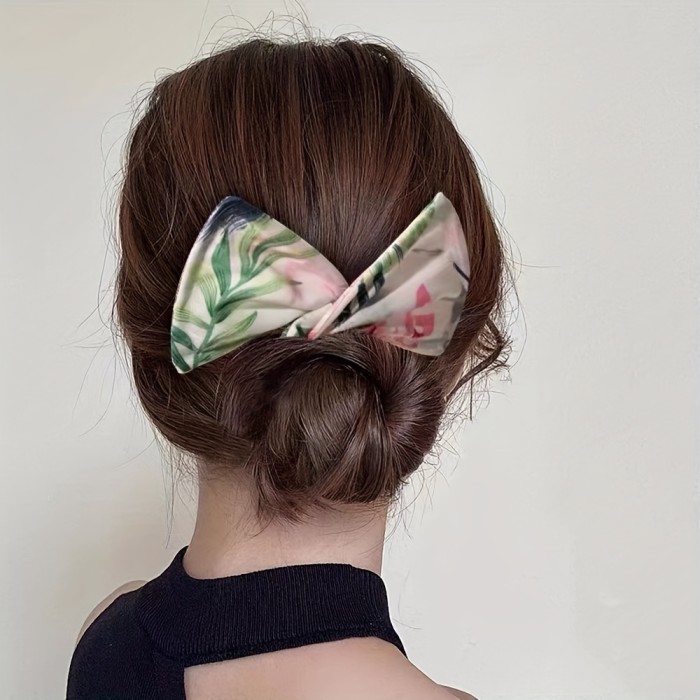 1\u002F2pcs Bowknot Design Hair Bun Maker Bohemia Style Hair Tie French Hair Curler Headband Hair Styling Accessory