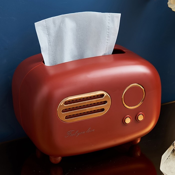 Vintage Retro Rectangular Tissue Box Holder - Add a Pop of Color to Your Home or Office with This Unique Storage Box!