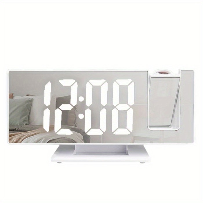 1pc Multifunctional Digital Alarm Clock with Large LED Screen for Bedroom - Projects Time and Alarm with Ease