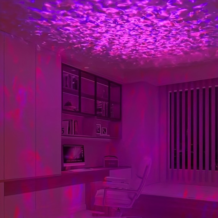 1pc Starry Projector Light With 7 Color Patterns & Remote Control, LED Mini Star Light