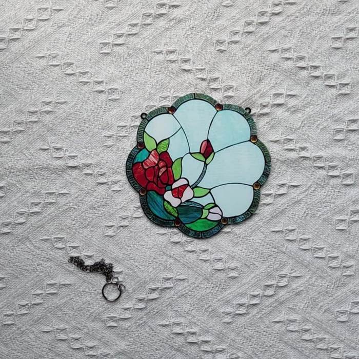 1pc Rose Flower Suncatcher - Perfect for Home, Garden, Bedroom, and Office Decor!