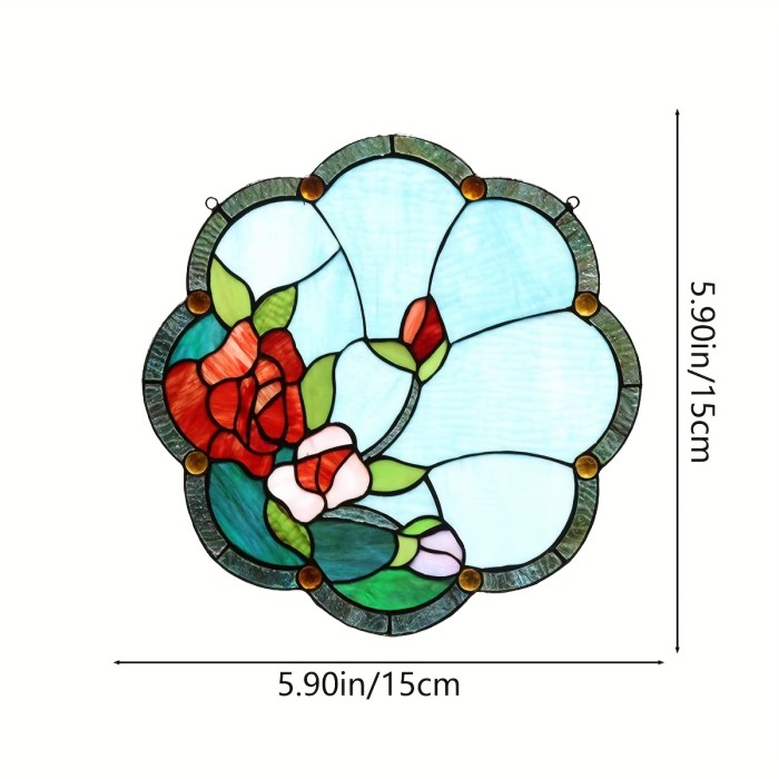 1pc Rose Flower Suncatcher - Perfect for Home, Garden, Bedroom, and Office Decor!