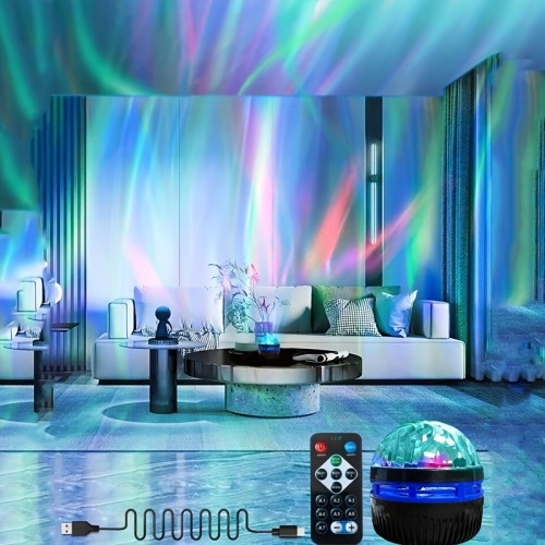1pc Starry Projector Light With 7 Color Patterns & Remote Control, LED Mini Star Light