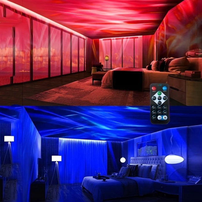 1pc Starry Projector Light With 7 Color Patterns & Remote Control, LED Mini Star Light