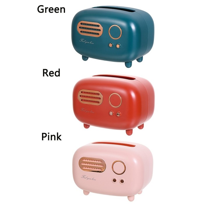 Vintage Retro Rectangular Tissue Box Holder - Add a Pop of Color to Your Home or Office with This Unique Storage Box!
