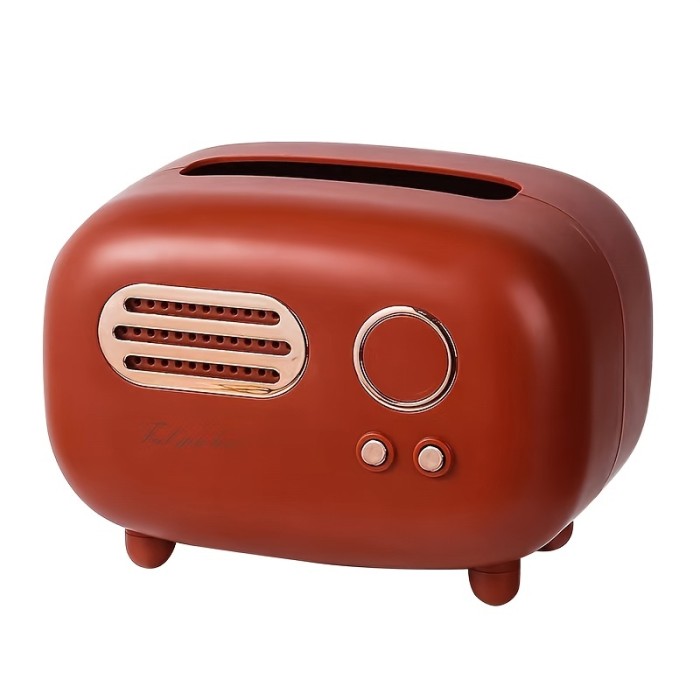 Vintage Retro Rectangular Tissue Box Holder - Add a Pop of Color to Your Home or Office with This Unique Storage Box!