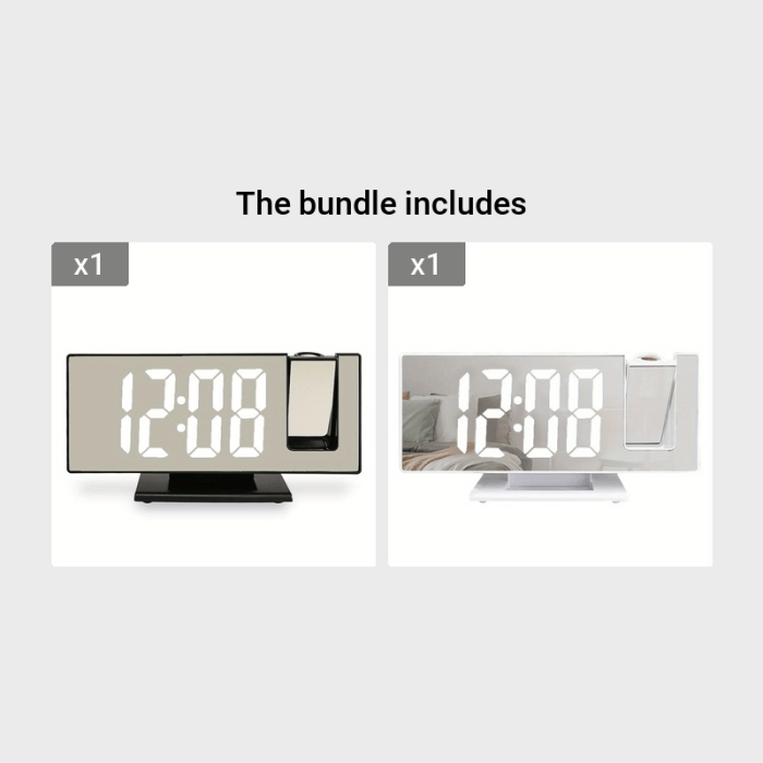 1pc Multifunctional Digital Alarm Clock with Large LED Screen for Bedroom - Projects Time and Alarm with Ease