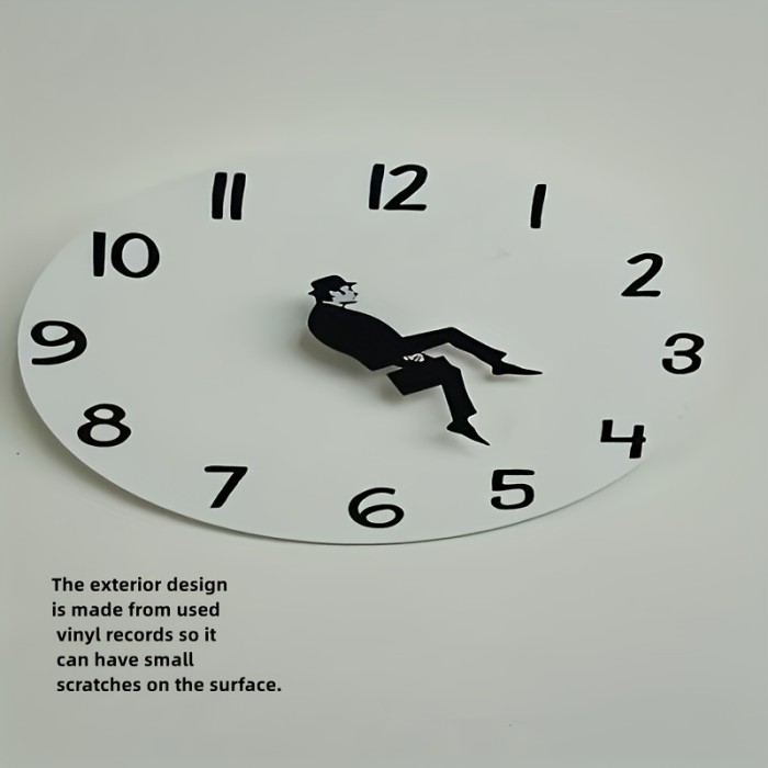 1pc British Comedy Inspired Ministry Of Silly Walk Wall Clock Comedian Home Decor
