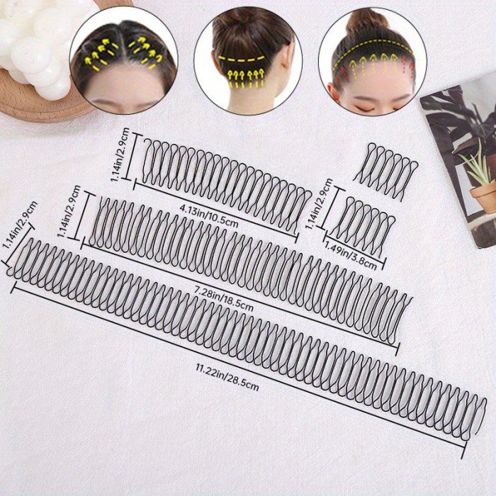 5pcs\u002Fset Strong Hold Retro Hair Clip for Women - U-Shaped Plastic Hair Fixed Comb for Simple and Stylish Hair Accessories