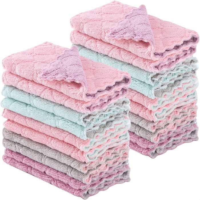 mall Dish Towels For Washing Dishes Dish Rags For Everyday Cooking Baking-Random Color