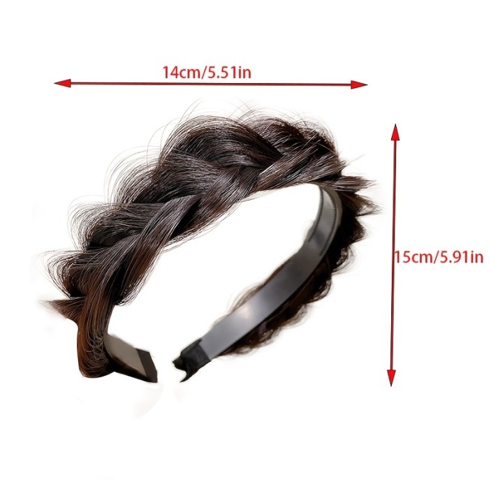 Synthetic Fish Teeth Tooth Fishtail Wig Braid Headband Band Braids Hairband Hair Tail Hair Care