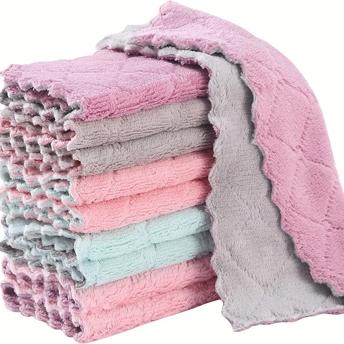 mall Dish Towels For Washing Dishes Dish Rags For Everyday Cooking Baking-Random Color